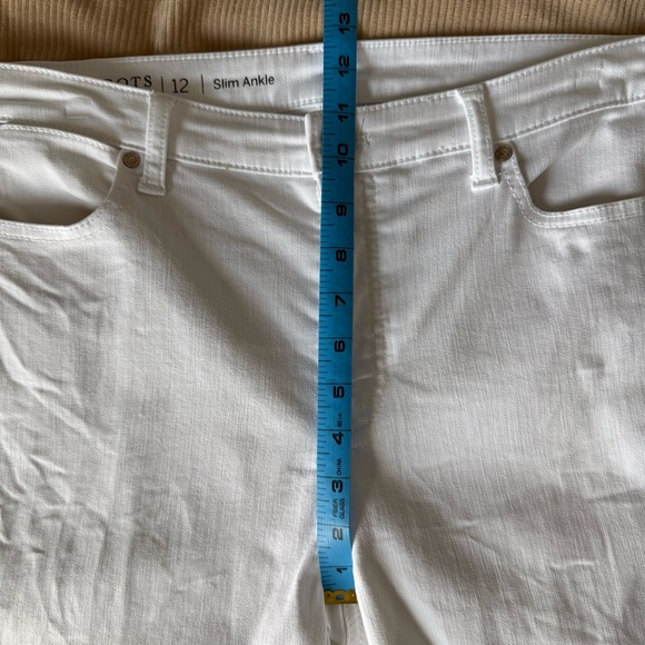 Talbots Flawless Slim Ankle Jeans White Size 12 - Picture 11 of 12